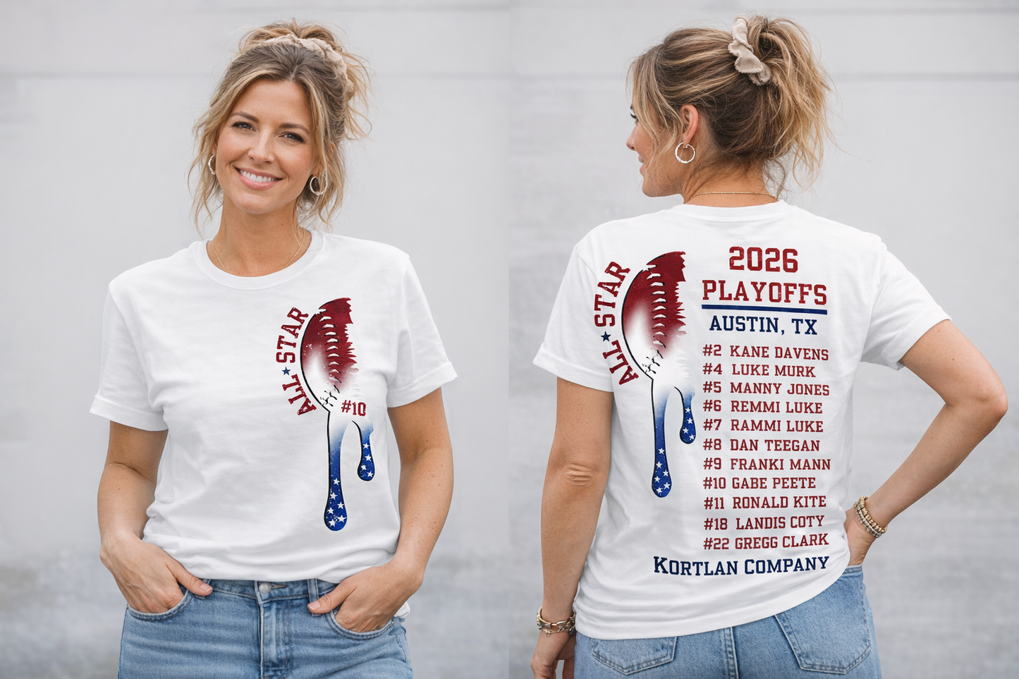 Custom Roster Baseball Shirts with Pocket