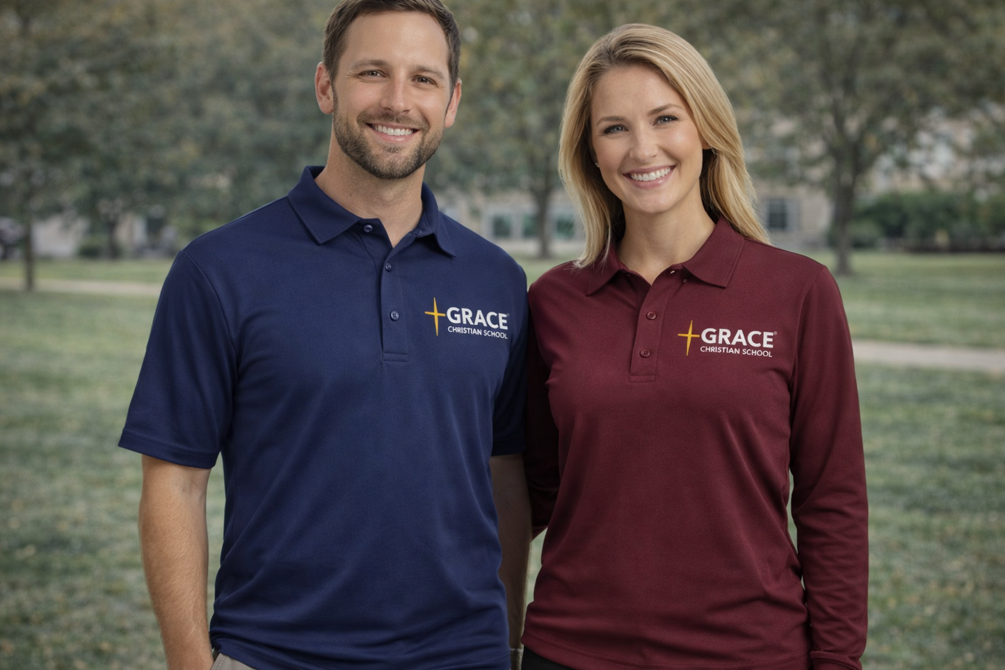 Grace Christian School Polos / Long Sleeve Performance