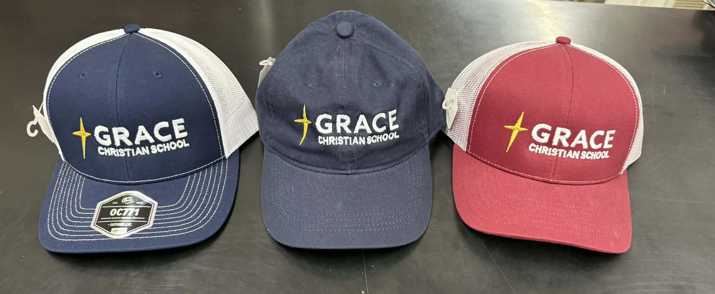 Grace Christian School Hat Navy