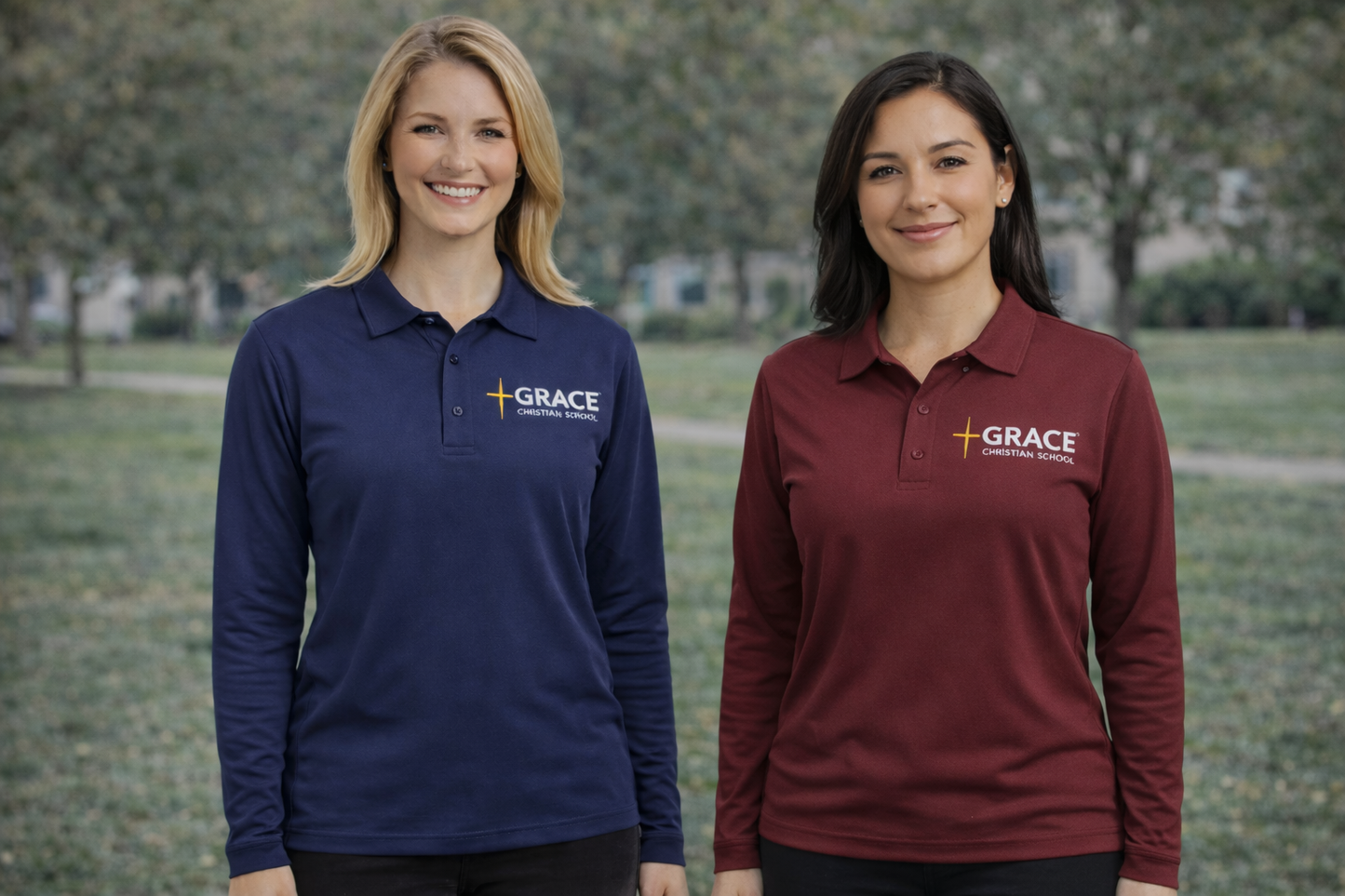 Grace Christian School Polos / Long Sleeve Performance