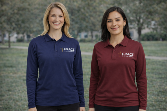 Grace Christian School Polos / Long Sleeve Performance