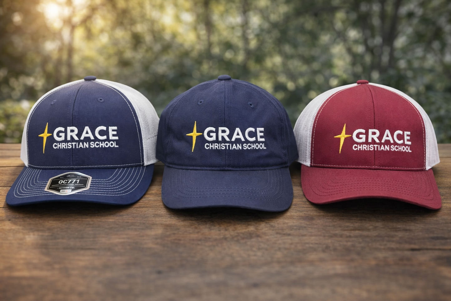 Grace Christian School Hat Navy