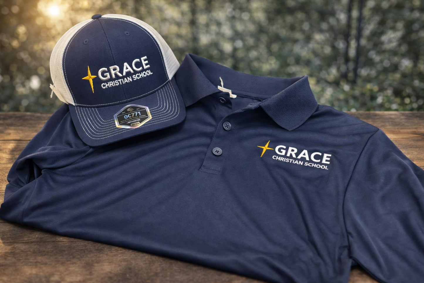 Grace Christian School Hats Navy