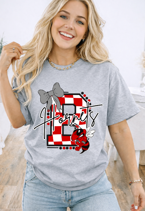 Blevins Hornets Checkered Shirt